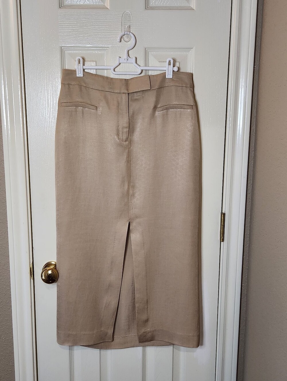 Express Beige Pencil Skirt with Front Slit NWT Size 8